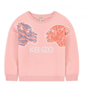 Kenzo Kids Girls Pink Cotton Sweatshirt - 6A